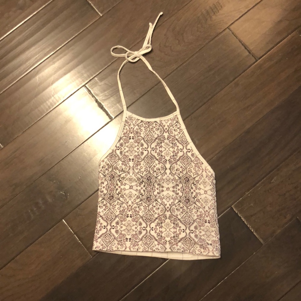 Reversible crop halter top
